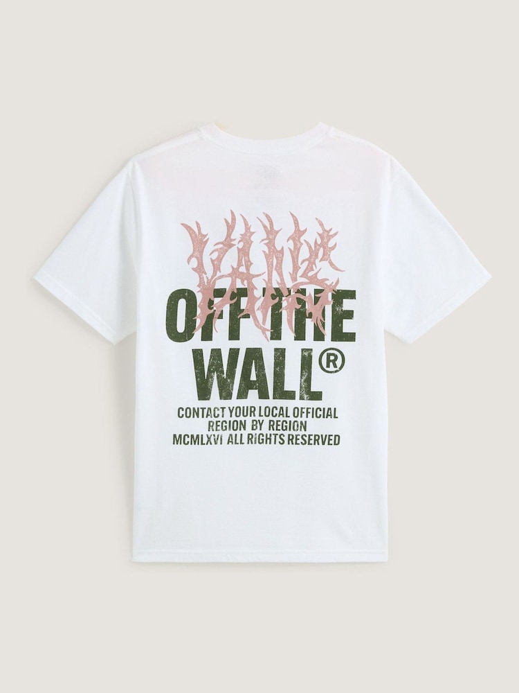 Vans Boys Metal Walls Short Sleeve White T-Shirt - Image 2 of 2