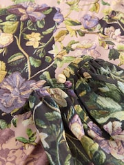 Estampa de patchwork floral preto e rosa - Vestido Midi de manga comprida - Imagem 7 de 7