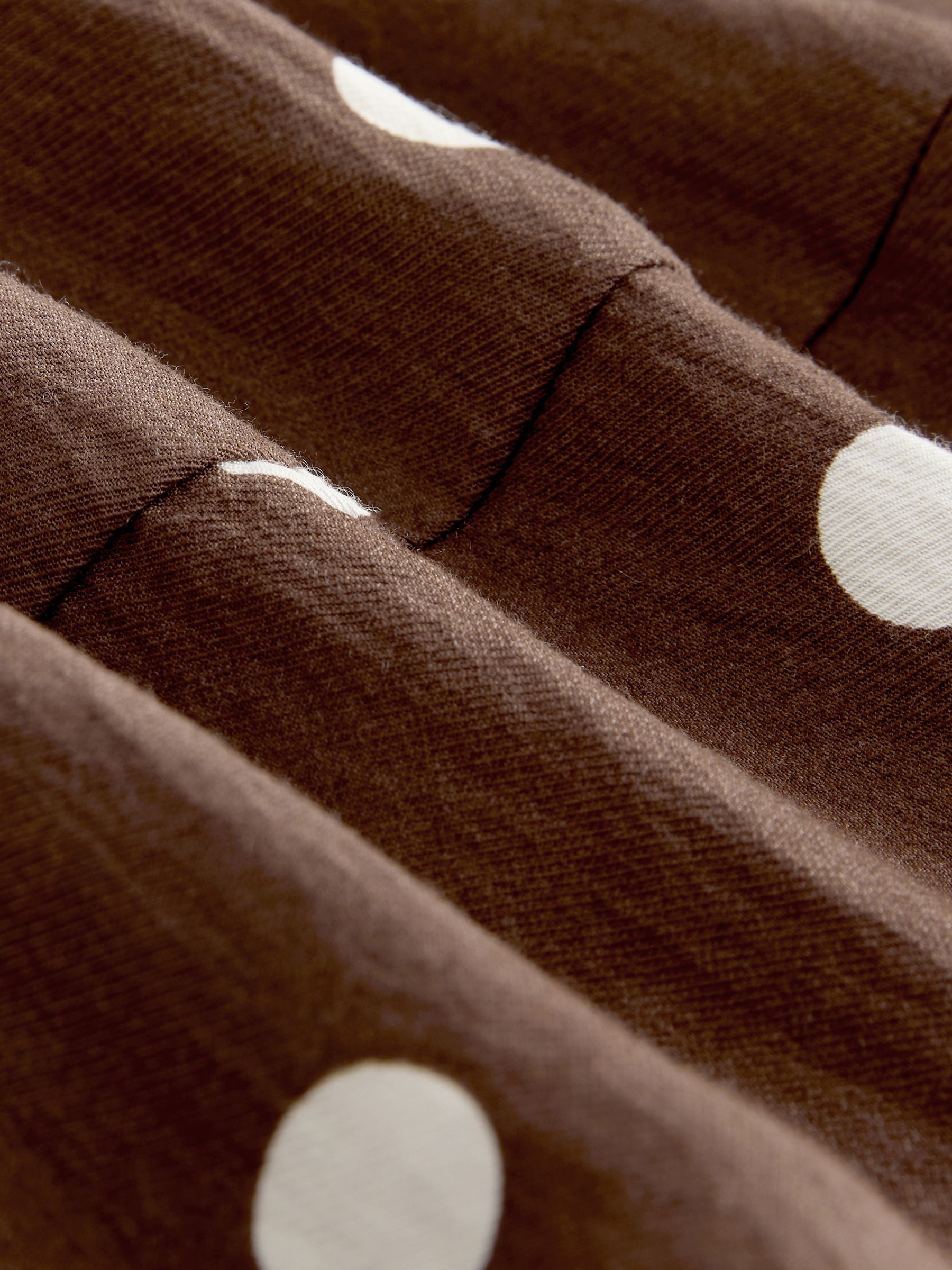 Buy Chocolate Brown Ecru Polka Dot Printed Long Sleeve Shirt Dress Buy Chocolate Brown Ecru Polka Dot Printed Long Sleeve Shirt Dress