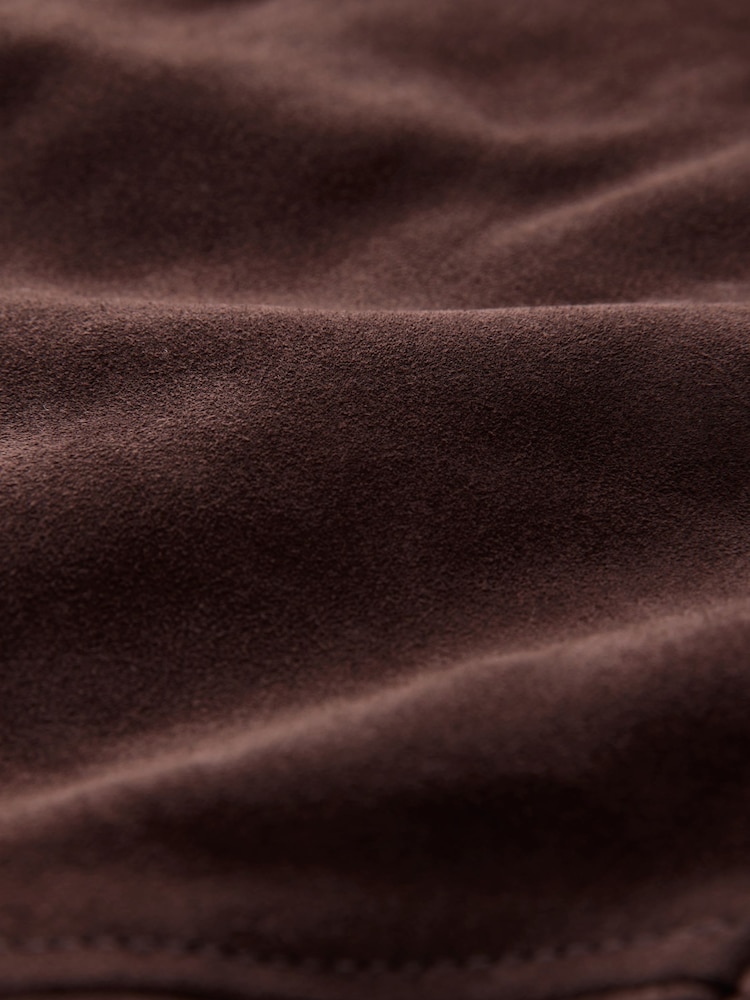 بني - Mini N. Premium Real Suede Boxy Dress - صورة 3 من 3 بني - Mini N. Premium Real Suede Boxy Dress - صورة 3 من 3