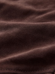 Chocolate Brown Mini N. Premium Real Suede Boxy Dress - Image 6 of 6