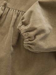 Khaki Green Mini Cord Long Sleeve Dress - Image 7 of 7