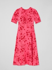 LK Bennett Pink Petite Jem Desert Rose & Rio Viscose Wildflower Tea Dress - Image 5 of 5