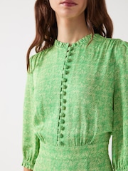 LK Bennett Naomi Jelly Bean & Italian Straw Viscose Swirl Print Crepe Jumpsuit - Imagen 5 de 5