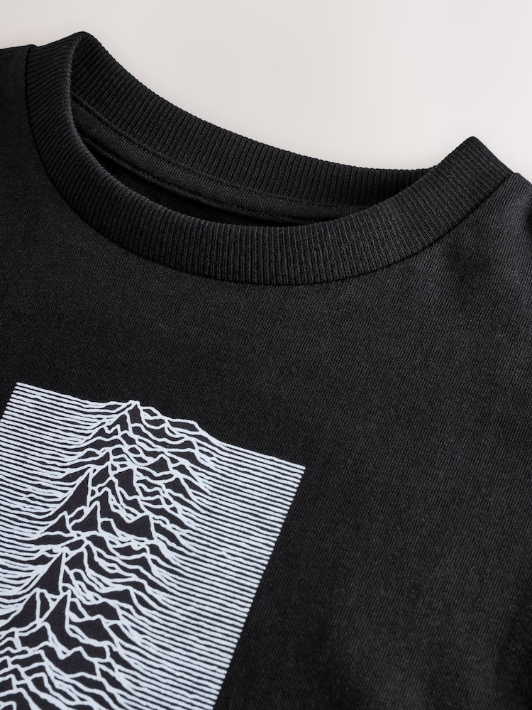 Noir - T-shirt Joy Division imprimé au dos à manches courtes (3mois -7ans) - Image 4 of 6
