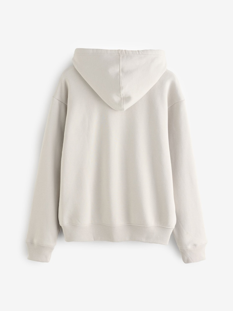 Gap Cream Vintage Logo Zip Up Hoodie - Image 2 of 4