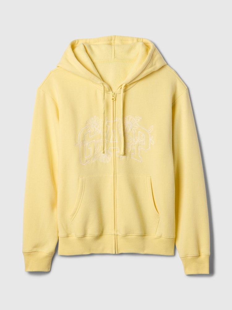 Gap Yellow Vintage Logo Zip Up Hoodie - Image 5 of 5