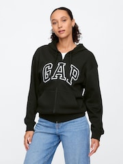 Черный - Худи на молнии с логотипом Gap Vintage - Image 1 of 5
