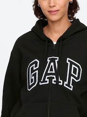 Черный - Худи на молнии с логотипом Gap Vintage - Image 4 of 5