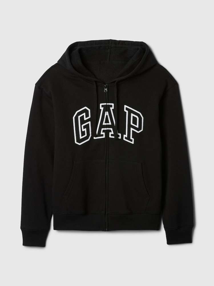 Черный - Худи на молнии с логотипом Gap Vintage - Image 5 of 5