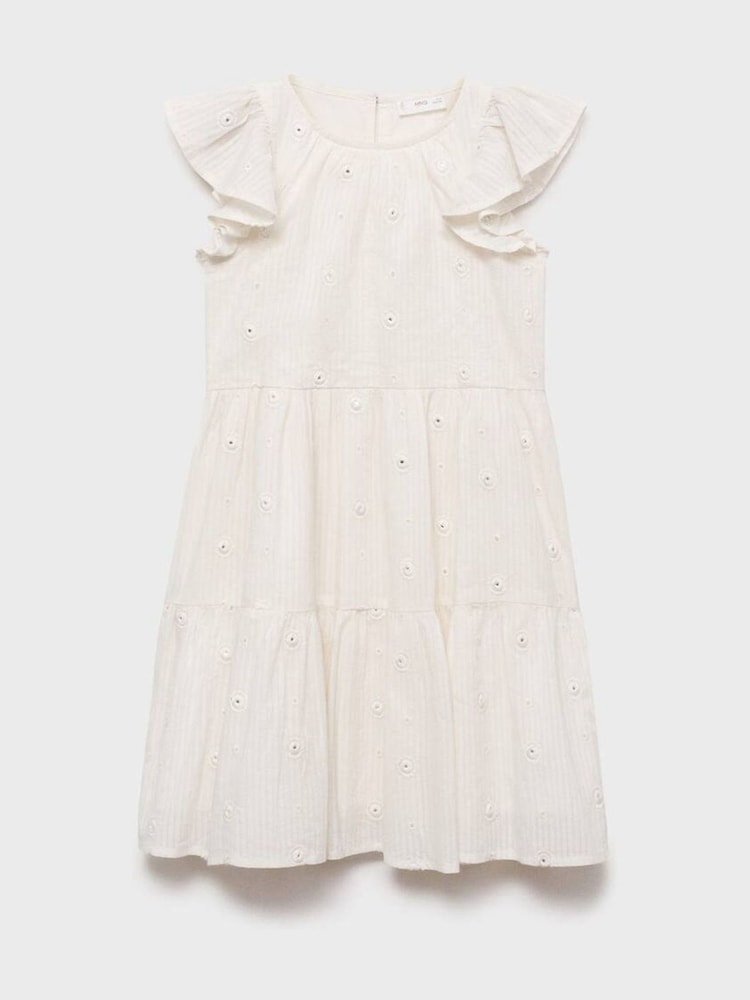 Mango Cream Polka-Dots Cotton Dress - Image 1 of 3