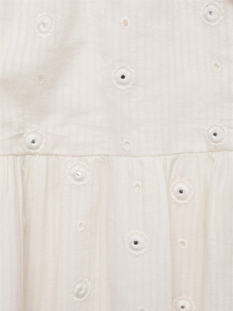 Mango Cream Polka-Dots Cotton Dress - Image 3 of 3