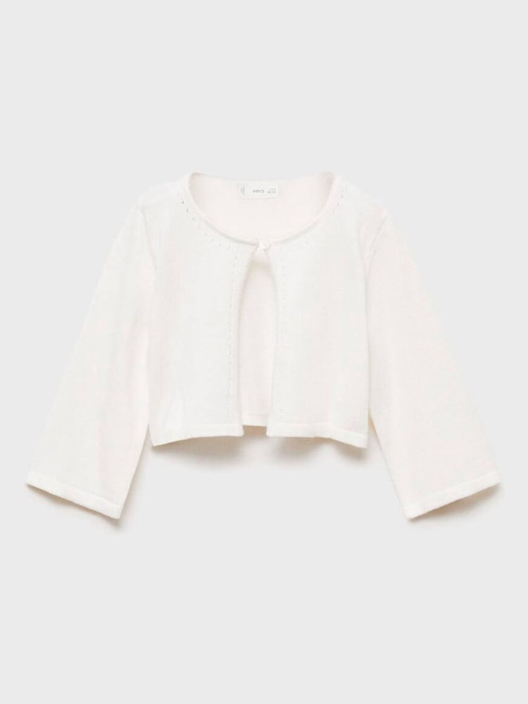 Mango Cream Button Up Cardigan - Image 1 of 3