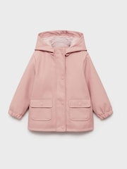 Mango Pink Quilted Hooded Jacket - Image 3 of 5