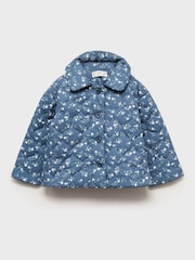 Mango Blue Flowers Print Quilted Anorak - Image 1 of 3