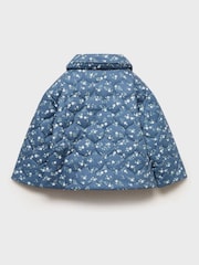 Mango Blue Flowers Print Quilted Anorak - Image 2 of 3