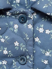 Mango Blue Flowers Print Quilted Anorak - Image 3 of 3