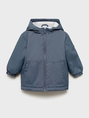 Mango Blue Hooded Jacket - Image 3 of 5