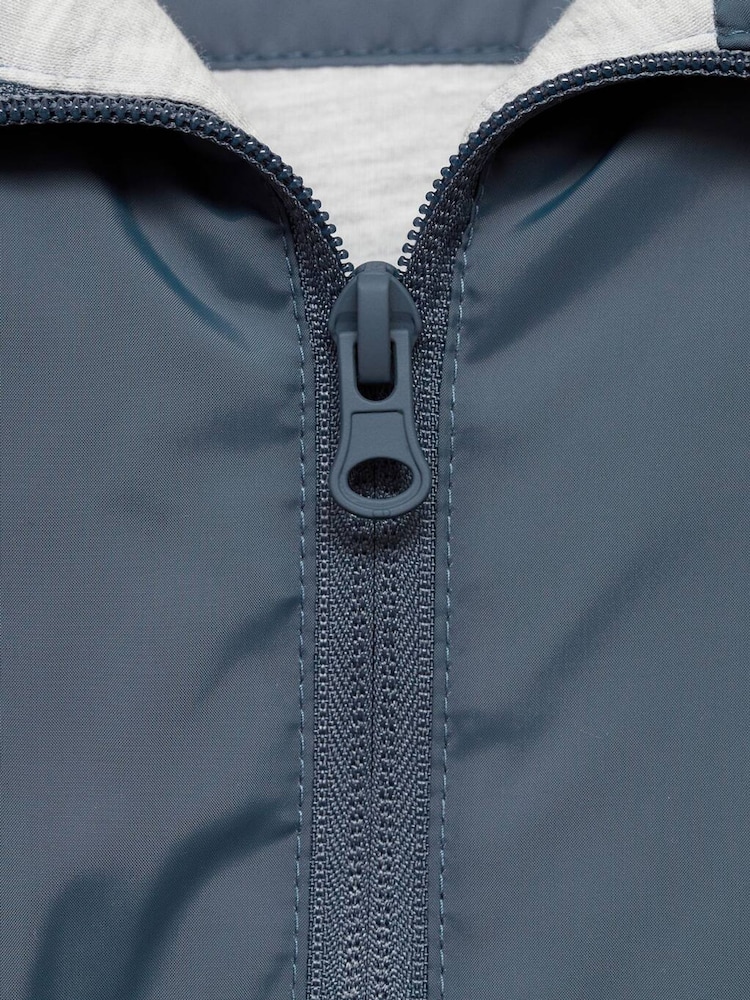 Mango Blue Hooded Jacket - Image 5 of 5 Mango Blue Hooded Jacket - Image 5 of 5