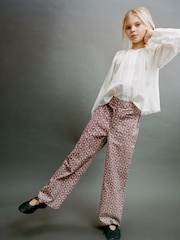 Mango Purple Printed Pocket Trousers - Image 3 of 6