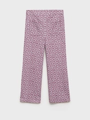 Mango Purple Printed Pocket Trousers - Image 4 of 6