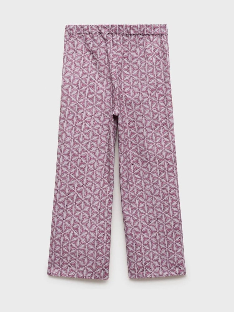 Mango Purple Printed Pocket Trousers - Image 5 of 6