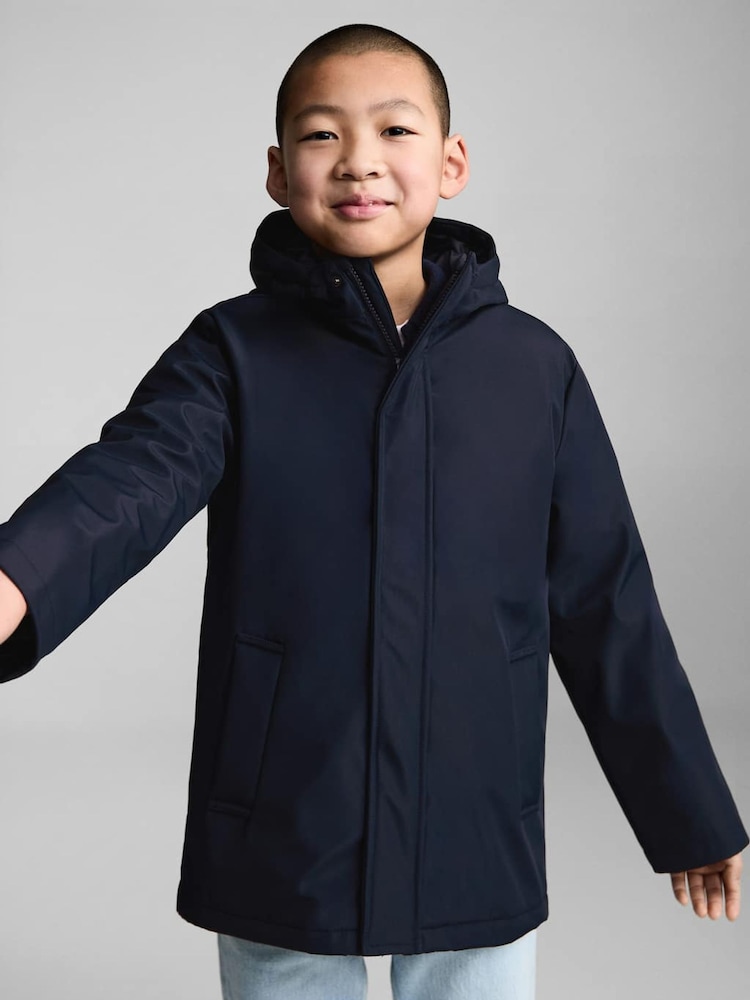 Mango Blue Waterproof Padded Parka - Image 2 of 6 Mango Blue Waterproof Padded Parka - Image 2 of 6
