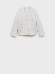 Mango Grey Knitted Cardigan - Image 3 of 5