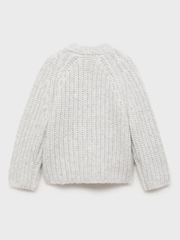 Mango Grey Knitted Cardigan - Image 4 of 5