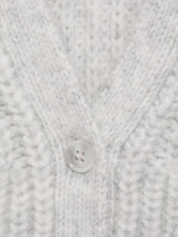 Mango Grey Knitted Cardigan - Image 5 of 5