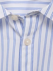 Mango Blue Striped Cotton Shirt - Image 5 of 5
