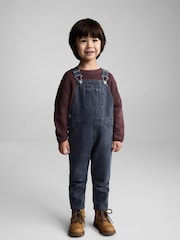 Mango Blue 100% Cotton Denim Dungarees - Image 1 of 5