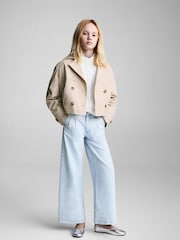 Mango Cream Double-Breasted Jacket With Lapels - Image 1 of 6