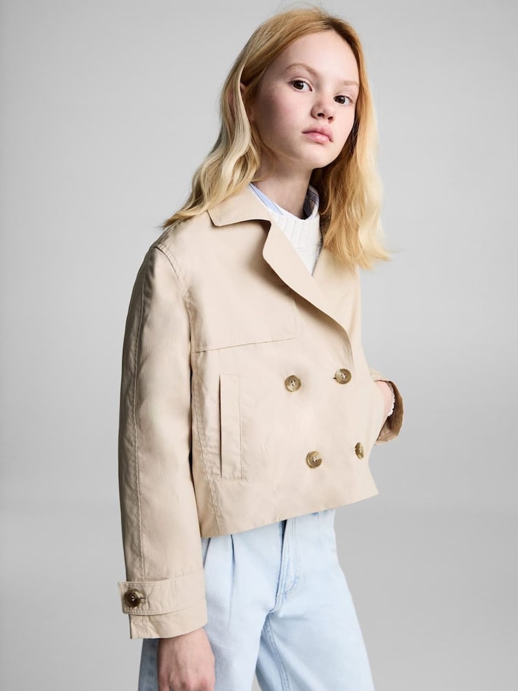 Mango Cream Double-Breasted Jacket With Lapels - Image 2 of 6