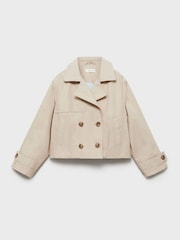 Mango Cream Double-Breasted Jacket With Lapels - Image 4 of 6