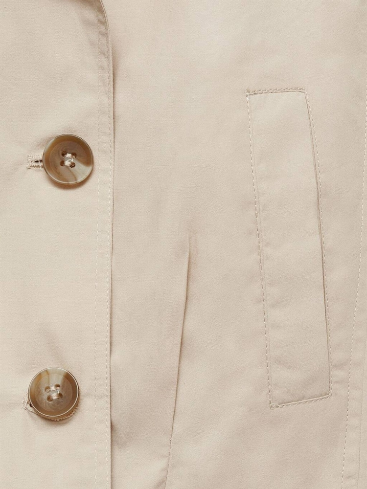 Mango Cream Double-Breasted Jacket With Lapels - Image 6 of 6