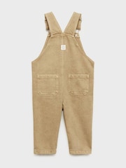 Mango Brown 100% Cotton Denim Dungarees - Image 4 of 5