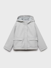 Mango Grey Quilted Hooded Jacket - Image 4 of 6