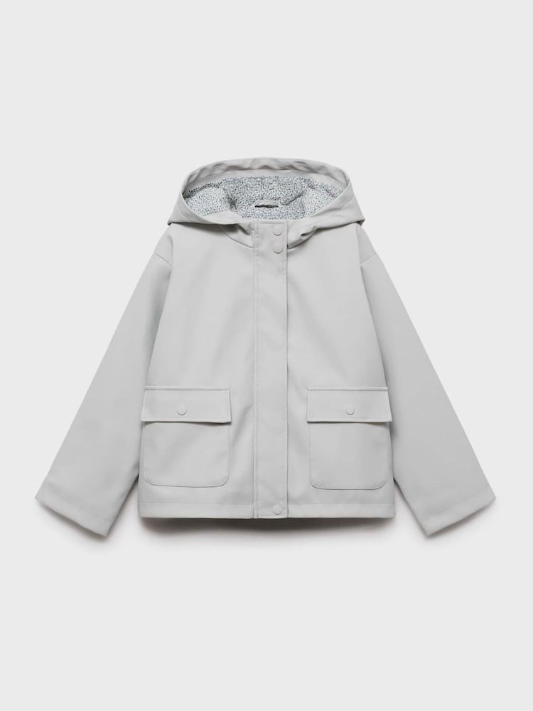 Mango Grey Quilted Hooded Jacket - Image 4 of 6