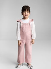 Mango Pink Long Denim Dungarees - Image 1 of 6