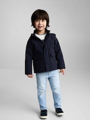 Mango Blue Quilted Hooded Parka - Image 1 of 6