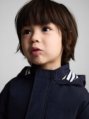 Mango Blue Quilted Hooded Parka - Image 3 of 6