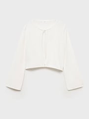 Mango Cream Button Up Cardigan - Image 1 of 3