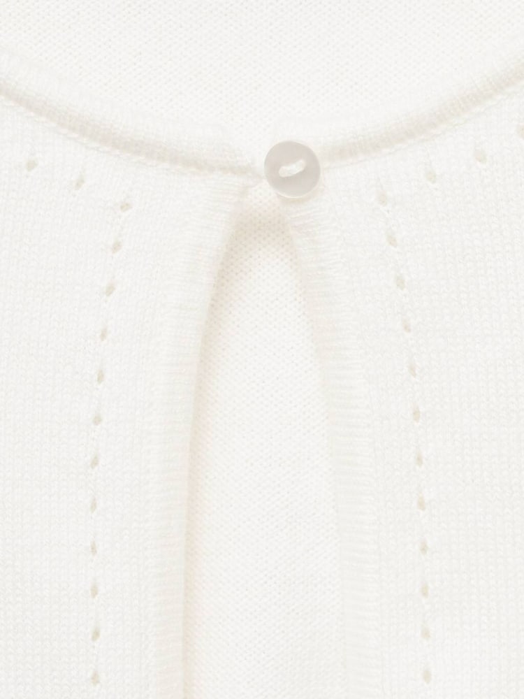 Mango Cream Button Up Cardigan - Image 3 of 3 Mango Cream Button Up Cardigan - Image 3 of 3