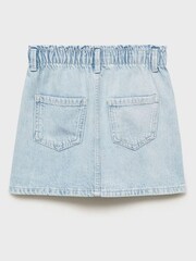 Mango Blue 100% Cotton Denim Skirt - Image 4 of 5