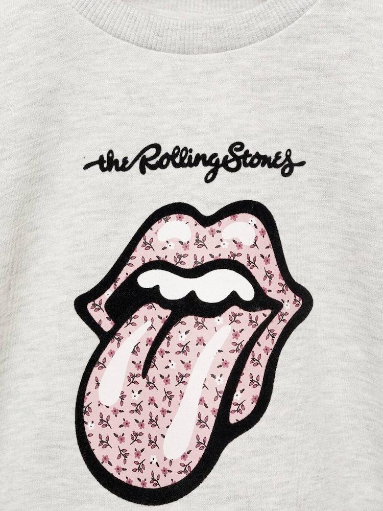 Mango Grey Rolling Stones Graphic Sweatshirt - Image 3 of 3