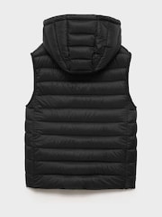 Mango Black Quilted Gilet With Hood - Image 2 of 3