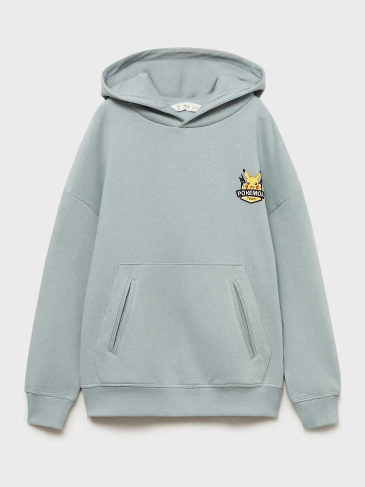 Mango Blue Pokemon Print Hoodie - Image 1 of 3 Mango Blue Pokemon Print Hoodie - Image 1 of 3