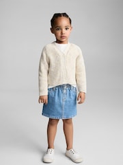 Mango Cream Flecked Knit Cardigan - Image 2 of 5