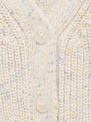 Mango Cream Flecked Knit Cardigan - Image 5 of 5